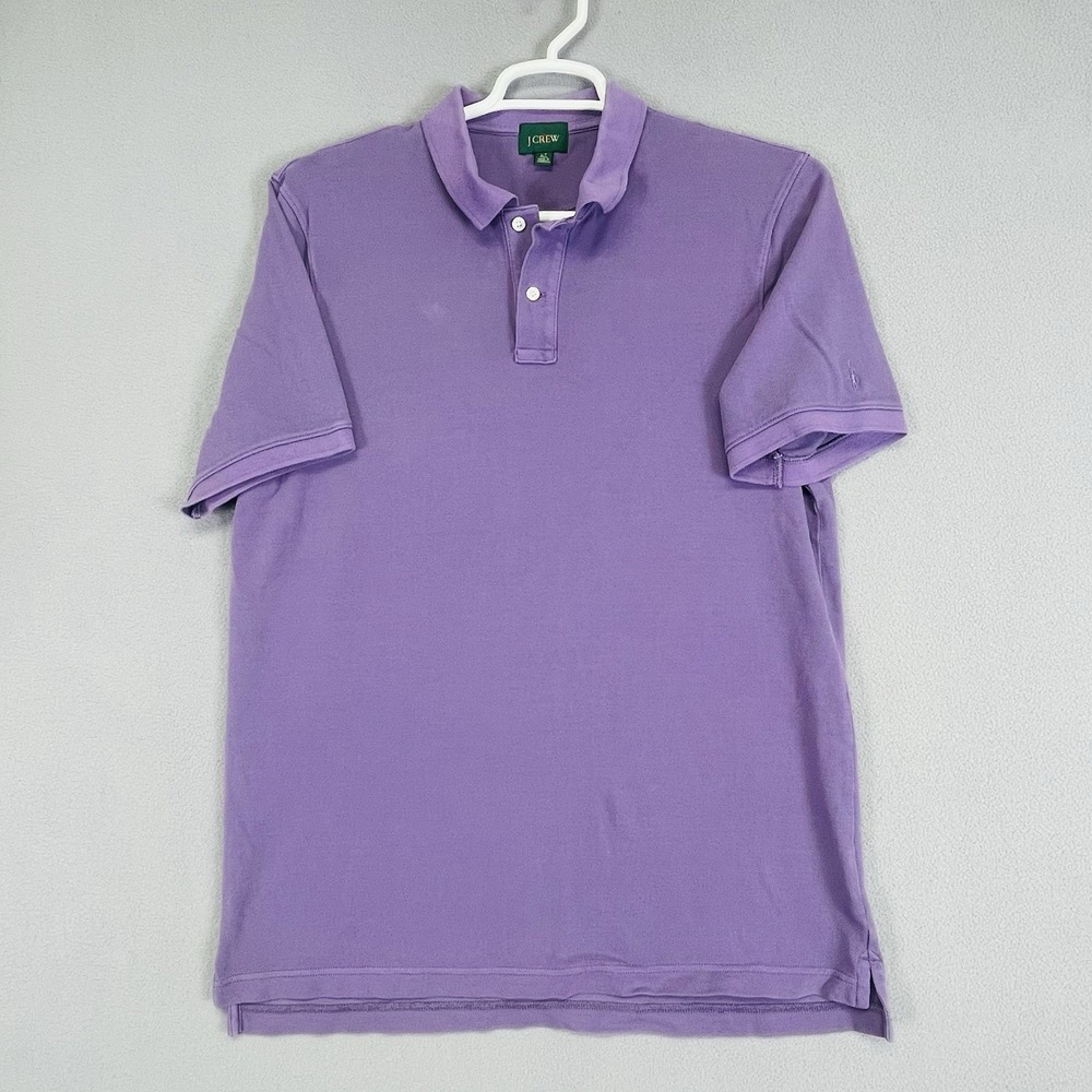J Crew Oarsman Mens Classic Pique Polo Shirt Purple Large Tall BZ310
